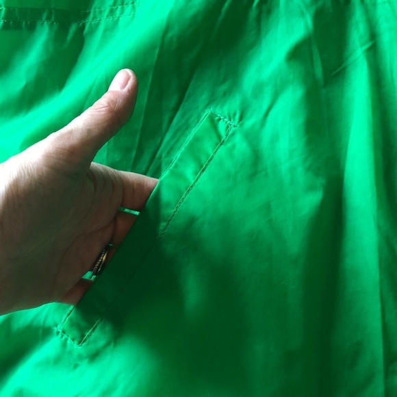 Sag Harbor Men’s Green Windbreaker Raincoat Zip Up Hooded Jacket Size Large. - Picture 5 of 11